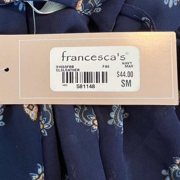 NWT Francesca’s Navy Blue Halter Cinch Waist Mini Dress Size Small - Picture 12 of 17